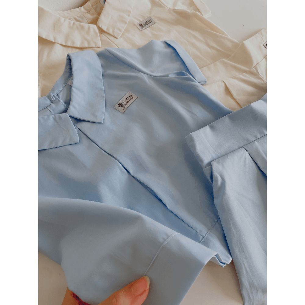  Set bé trai Cottis áo cổ bẻ quần short phong cách công tử Gentle Days 