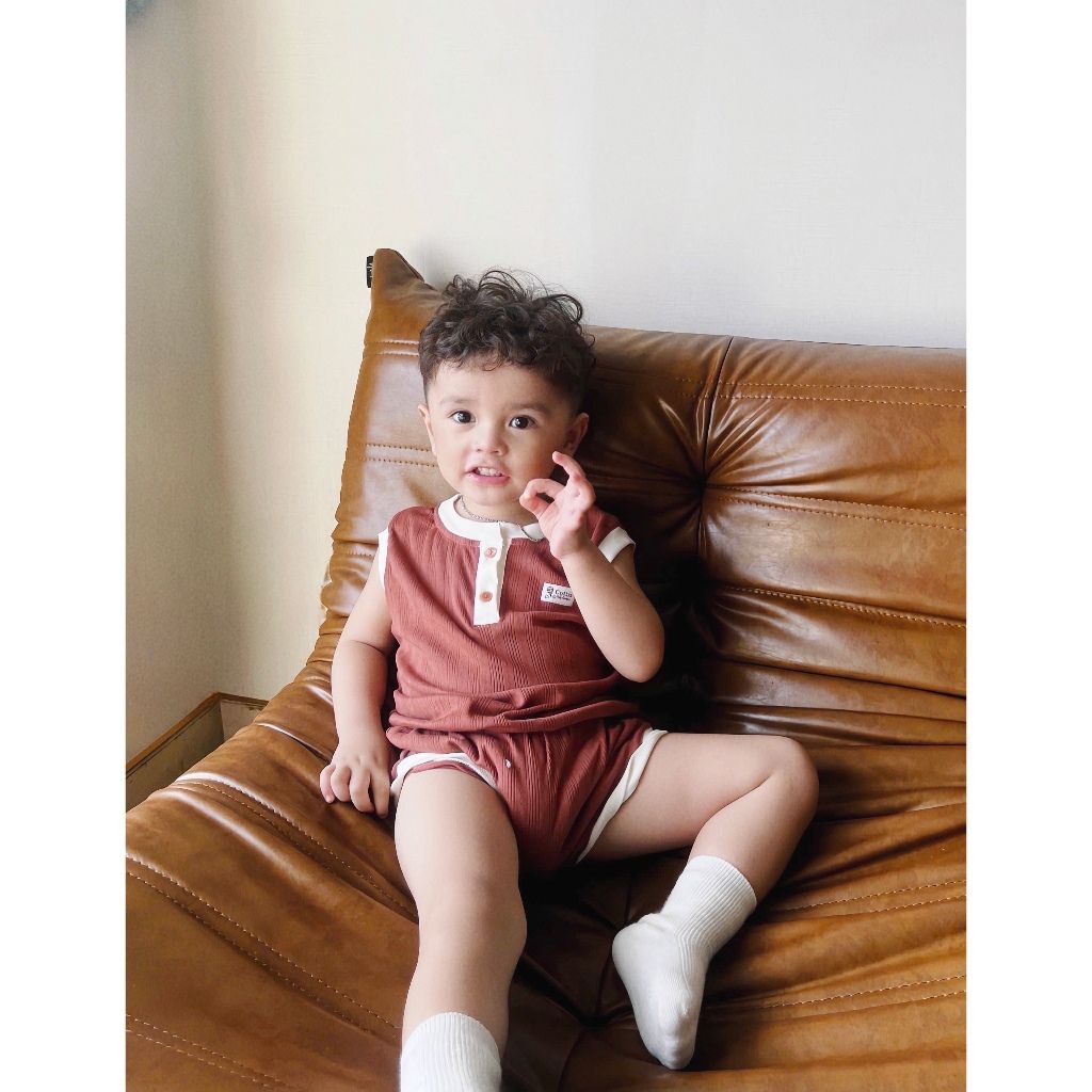  Bộ ba lỗ cotton thông hơi Cottis mùa hè cho bé Pure Play 