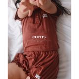  Bộ bé gái cotton thông hơi Cottis – Áo cổ bèo & quần short bồng bí mùa hè thoáng mát cho bé 1–5 tuổi – BST Pure Play 