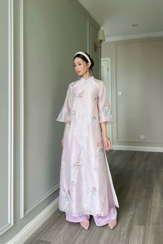  Quần áo dài lụa Tím 