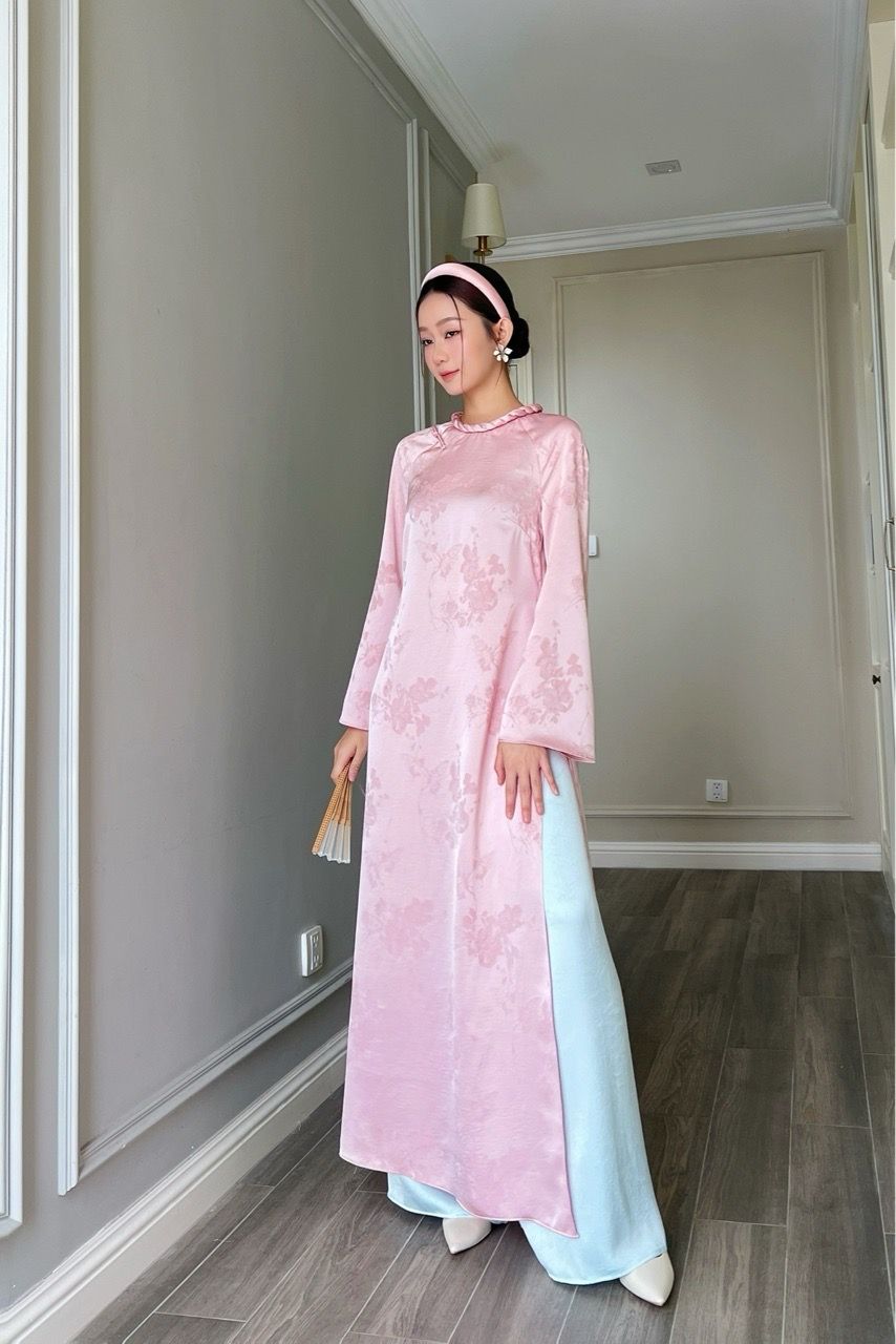  Set Áo dài Phấn Hoa (đã kèm quần) 