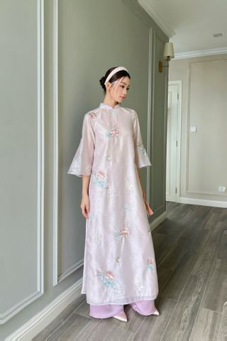  Quần áo dài lụa Tím 