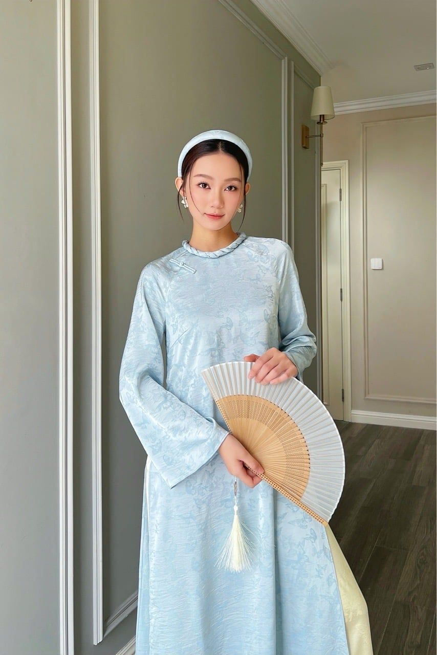  (NEW) Set Áo dài Ngọc Điệp (đã kèm quần) 