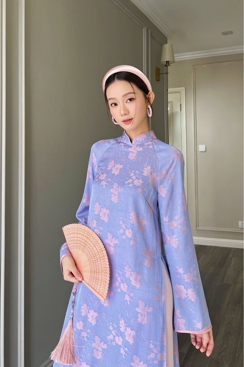  (NEW) Set Áo dài Lam Mộng (đã kèm quần) 