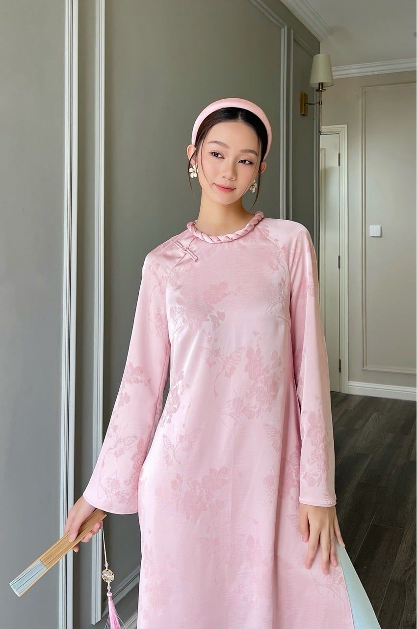  Set Áo dài Phấn Hoa (đã kèm quần) 