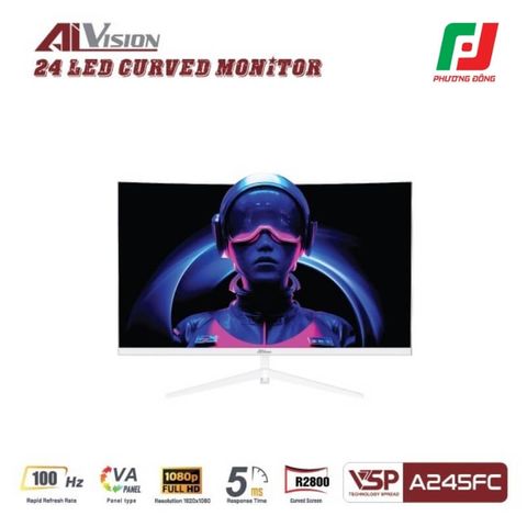  MÀN HÌNH CONG AIVISION A245FC (24INCH/ FHD/ VA/100HZ/ 5MS) 