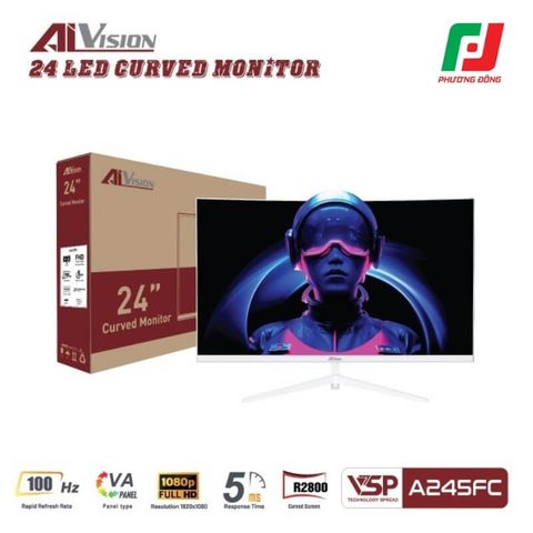  MÀN HÌNH CONG AIVISION A245FC (24INCH/ FHD/ VA/100HZ/ 5MS) 