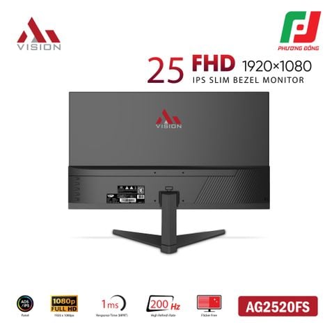  MÀN HÌNH AIVISION AG2520FS (25INCH| ADS-IPS| FHD| 200HZ| 1MS) 