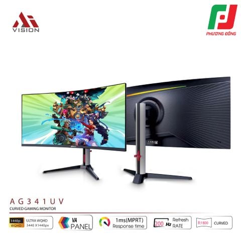  MÀN HÌNH CONG GAMING AIVISION AG341UV (34INCH| ULTRA WQHD| VA|200HZ| 1MS) 