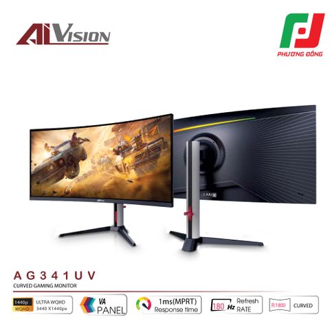  MÀN HÌNH CONG AIVISION AG341UV (34INCH/ UWQHD/ VA/ HDR/ 180HZ) 