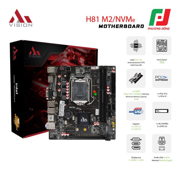  MAINBOARD AIVISION H81-M2-NVME 