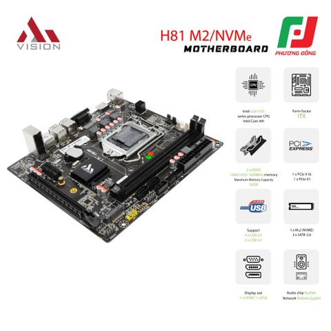  MAINBOARD AIVISION H81-M2-NVME 