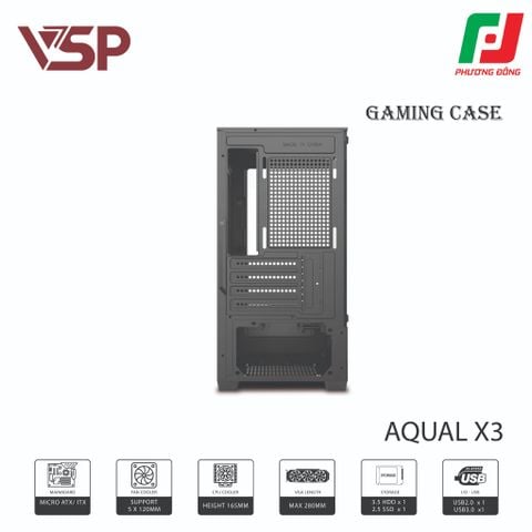  VỎ CASE MÁY TÍNH AQUAL X3 ĐEN/ TRẮNG/ HỒNG 