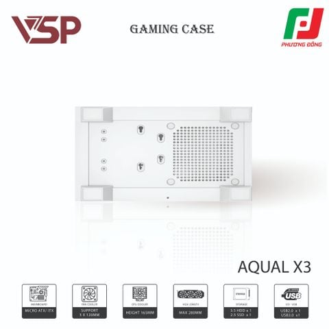  VỎ CASE MÁY TÍNH AQUAL X3 ĐEN/ TRẮNG/ HỒNG 