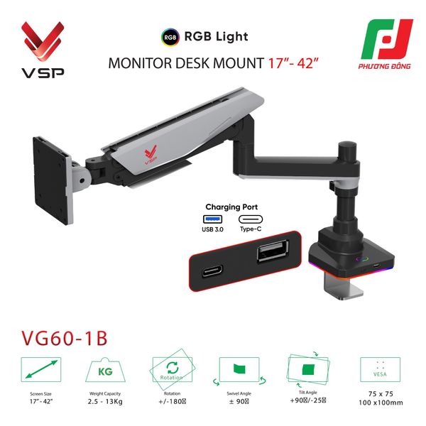  GIÁ ĐỠ MÀN HÌNH VSP VG60-1B (17