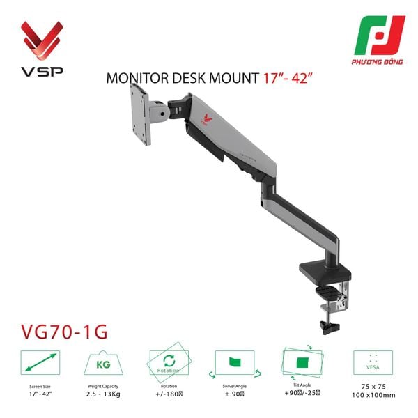  GIÁ ĐỠ MÀN HÌNH - ARM LCD VSP VG70-1G (17