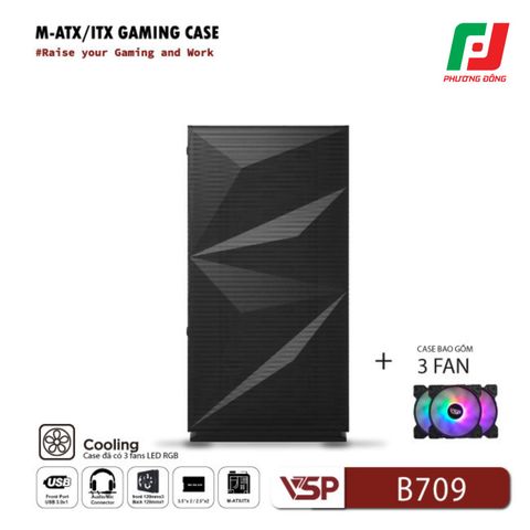  VỎ CASE MÁY TÍNH VSP GAMING MID TOWER B709 
