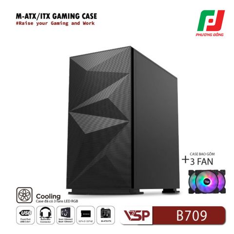  VỎ CASE MÁY TÍNH VSP GAMING MID TOWER B709 