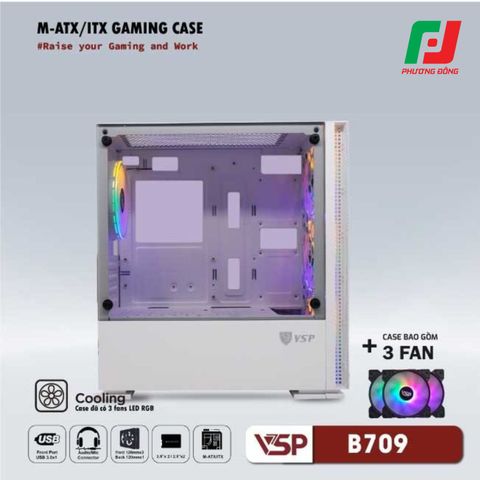  VỎ CASE MÁY TÍNH VSP GAMING MID TOWER B709 