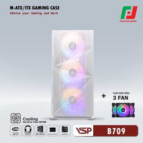  VỎ CASE MÁY TÍNH VSP GAMING MID TOWER B709 