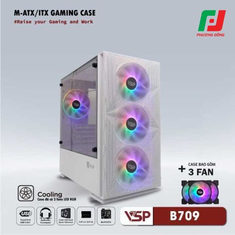  VỎ CASE MÁY TÍNH VSP GAMING MID TOWER B709 