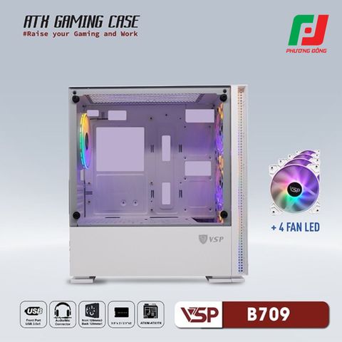  VỎ CASE MÁY TÍNH VSP GAMING MID TOWER B709 