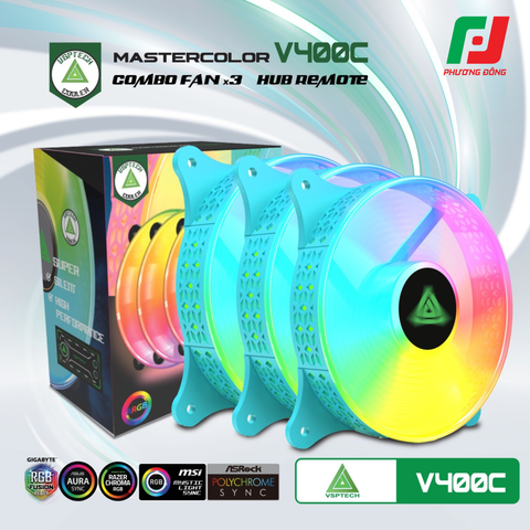  Quạt Tản Nhiệt Case VSP V400C (Bộ 3 Quạt 120MM) 
