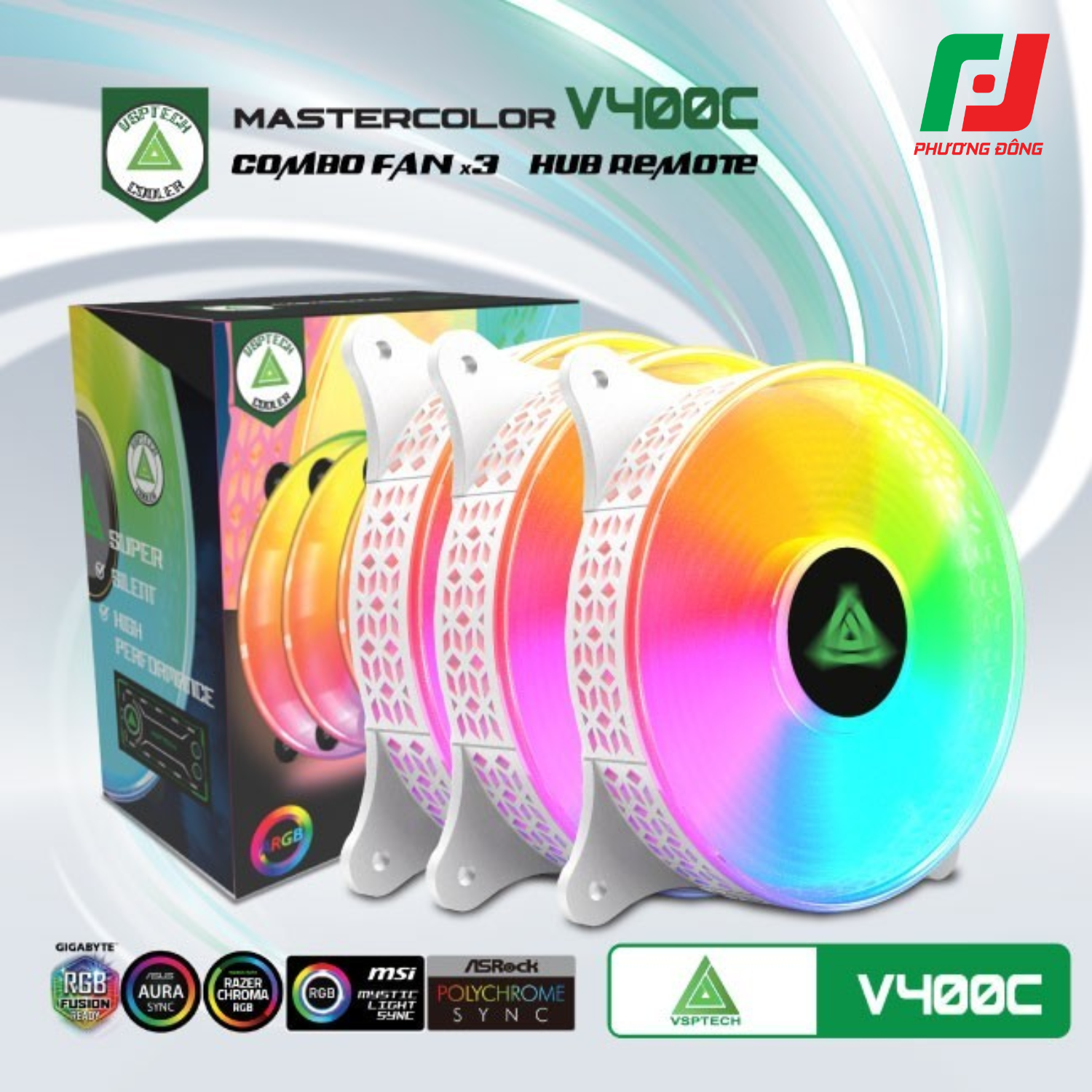  Quạt Tản Nhiệt Case VSP V400C (Bộ 3 Quạt 120MM) 