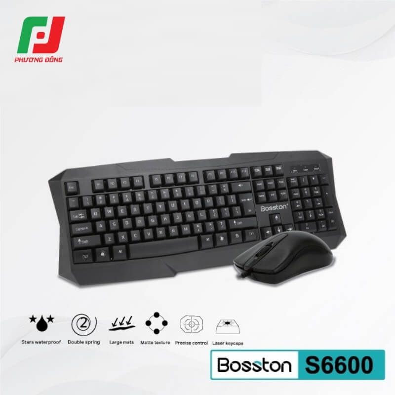  Combo Phím Chuột Bosston S6600 USB – 104 Phím 