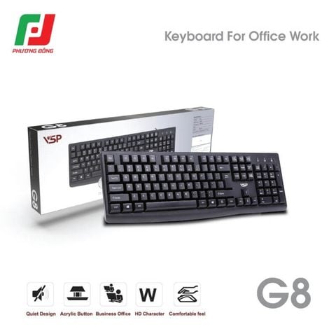  Bàn Phím VSP G8 USB – US Layout 104 Phím 
