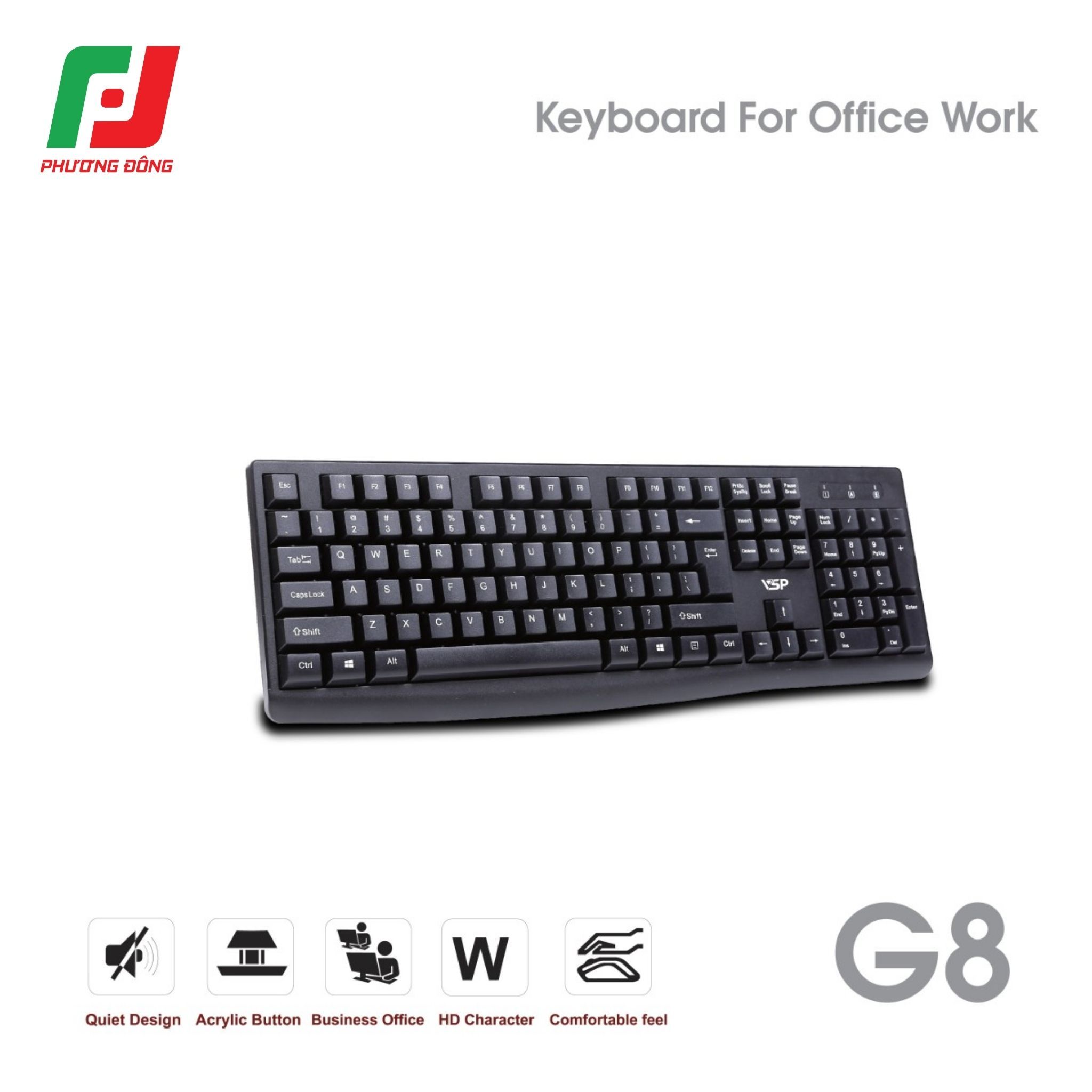  Bàn phím VSP G8 USB Layout 140 Key 