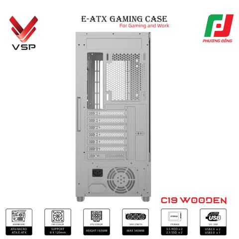  CASE VSP E-ATX GAMING C19 WOODEN 