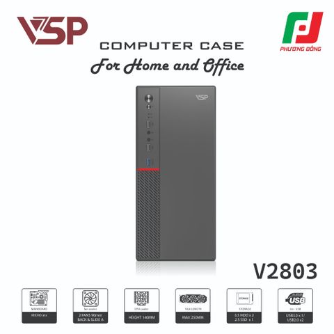  CASE VĂN PHÒNG VSP V2803 (M-ATX/I-ATX) 