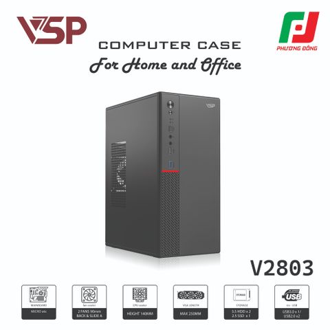 CASE VĂN PHÒNG VSP V2803 (M-ATX/I-ATX) 