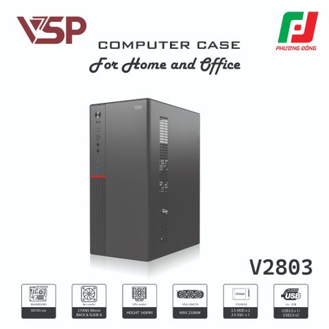  CASE VĂN PHÒNG VSP V2803 (M-ATX/I-ATX) 