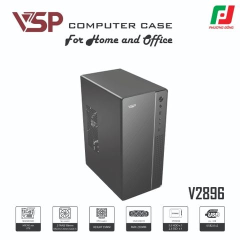  CASE VĂN PHÒNG VSP V2896 (M-ATX/I-ATX) 