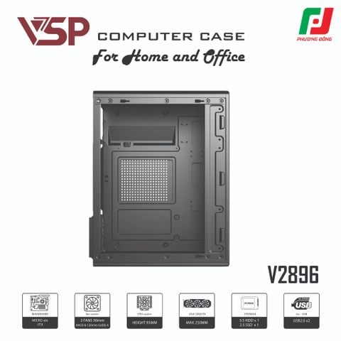  CASE VĂN PHÒNG VSP V2896 (M-ATX/I-ATX) 