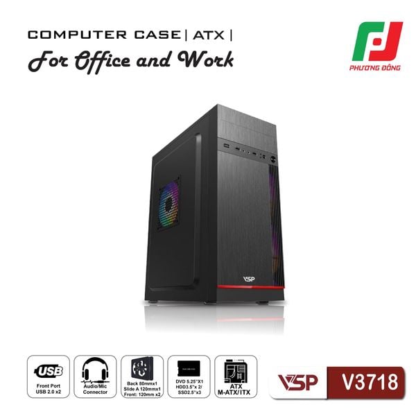  CASE VĂN PHÒNG ATX VSP V3718 