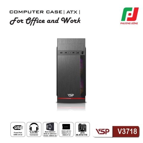  CASE VĂN PHÒNG ATX VSP V3718 