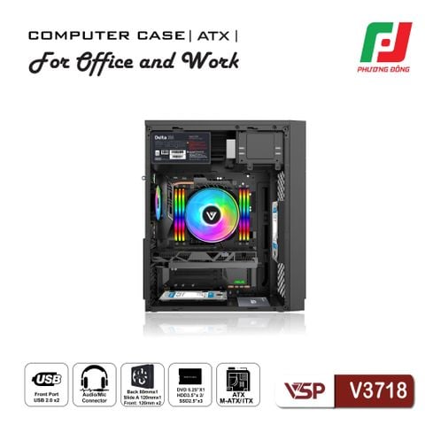  CASE VĂN PHÒNG ATX VSP V3718 