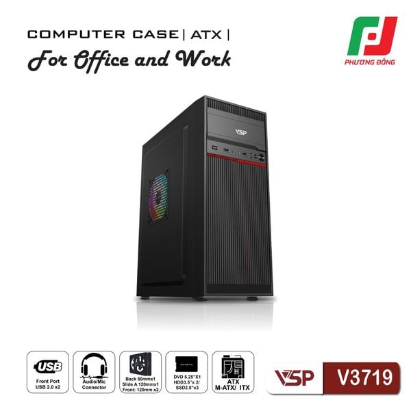  CASE VĂN PHÒNG ATX VSP V3719 