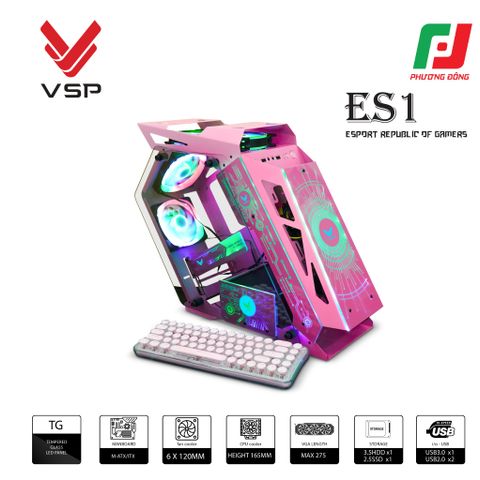  VỎ CASE MÁY TÍNH VSP ESPORT REPUBLIC OF GAMERS ES 1 