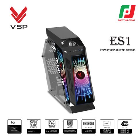  VỎ CASE MÁY TÍNH VSP ESPORT REPUBLIC OF GAMERS ES 1 