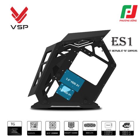 VỎ CASE MÁY TÍNH VSP ESPORT REPUBLIC OF GAMERS ES 1 