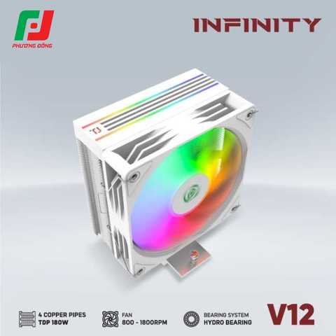  Tản Nhiệt Khí CPU VSP V12 (Socket Đa Năng / 4 Ống Đồng / LED RGB) 