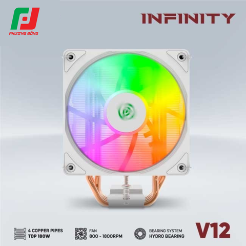  Tản Nhiệt Khí CPU VSP V12 (Socket Đa Năng / 4 Ống Đồng / LED RGB) 