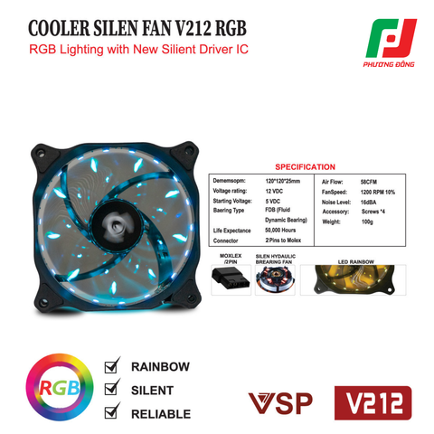  Quạt Tản Nhiệt Case VSP V212 (120MM) 