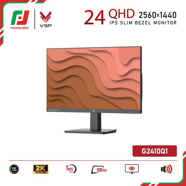  Màn hình VSP G2410Q1 – 24 inch IPS 2K QHD 100Hz 1ms, loa kép – Bảo hành 36 tháng 