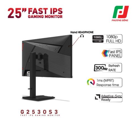  MÀN HÌNH VSP GAMING G2530S3 (25INCH/ FAST IPS/ FHD/ 300HZ/ 1MS/ FREESYNC/ ADAPTIVE-SYNC) 