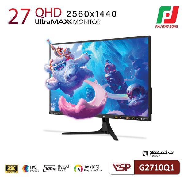  MÀN HÌNH VSP G2710Q1 - 27 INCH - 2K - IPS - 100HZ - FreeSynC 